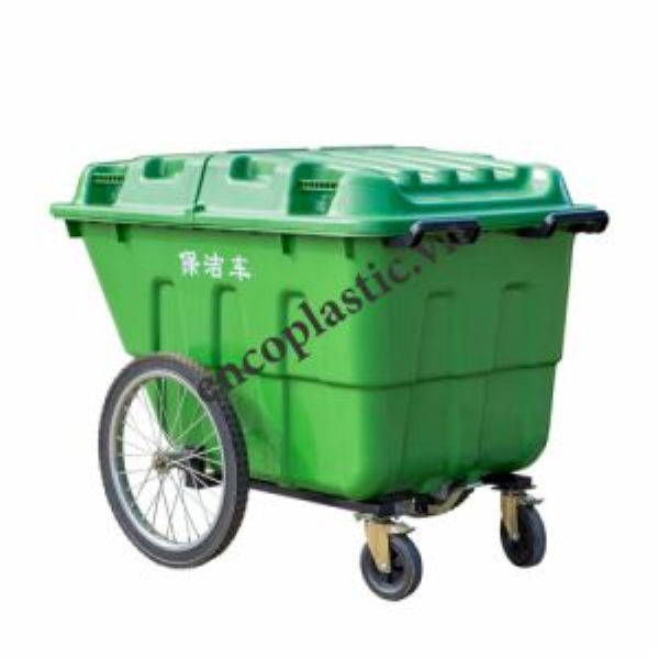 Xe gom rác HDPE 400l - Thùng Rác Enco - Công Ty Cổ Phần Sản Xuất Thiết Bị Môi Trường Đô Thị Enco
